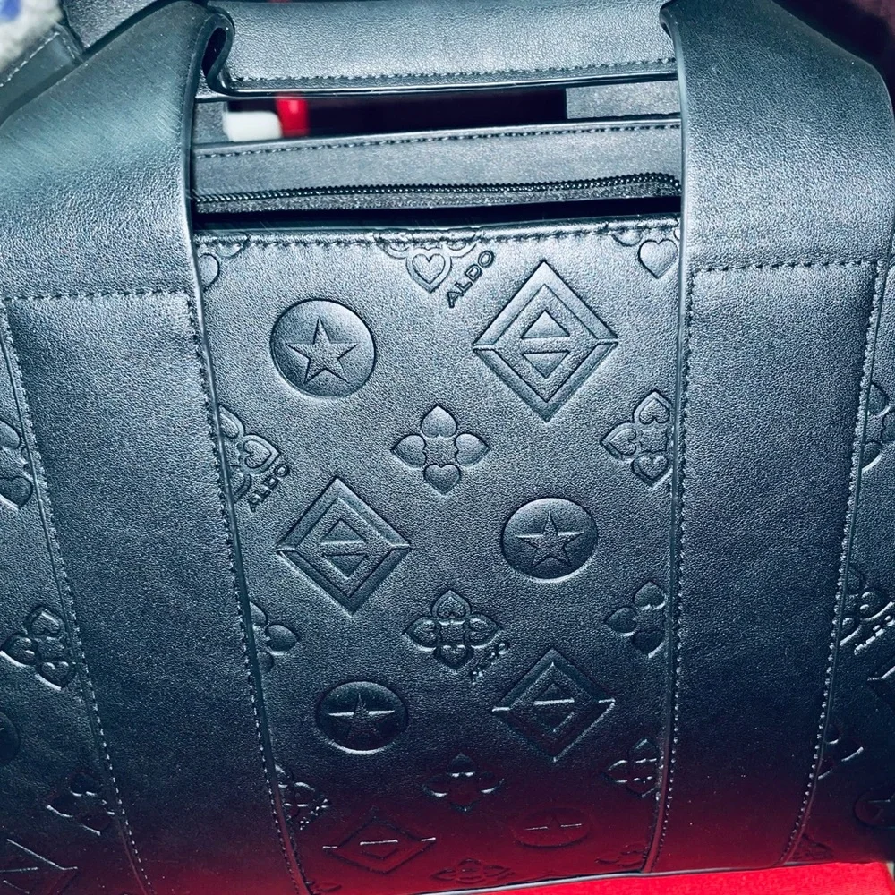 Aldo Black Embossed Men's Bag